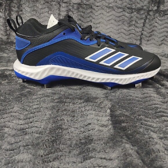 Adidas Icon 6 Bounce Mens Baseball Cleats Shoes Blue/Black FV9350 (NWT) Size 9.5 - Picture 4 of 7